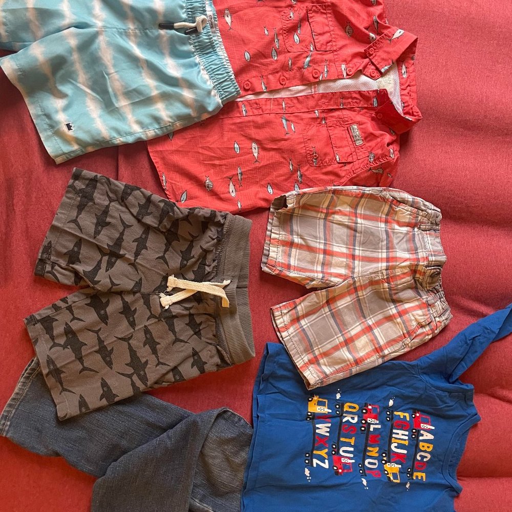 Boys 4&5t lot, swim, jeans, name brands guc 6 pieces